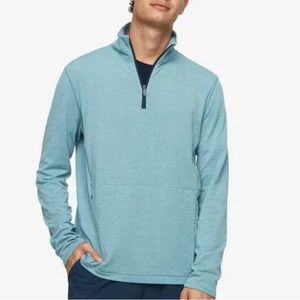 Men or Women Unisex Outdoor Voices Pullover Baby Blue Zip with Pockets Soft Med‎